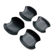 for 2020 2021 Door Handle Bowl Sticker Cap Carbon Fiber Pattern ABS Car Accessories