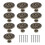 10PCS,Vintage Antique Vintage Handle with Patterned Round Knobs, Used for Furniture, Kitchen Doors and Cupboards 2