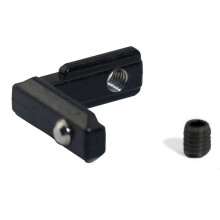20 Piezas 20S en Forma de L Negro Conector de Esquina Interior Soporte de Junta con Tornillos para Perfil de Aluminio 2020 con Ranura de 6Mm