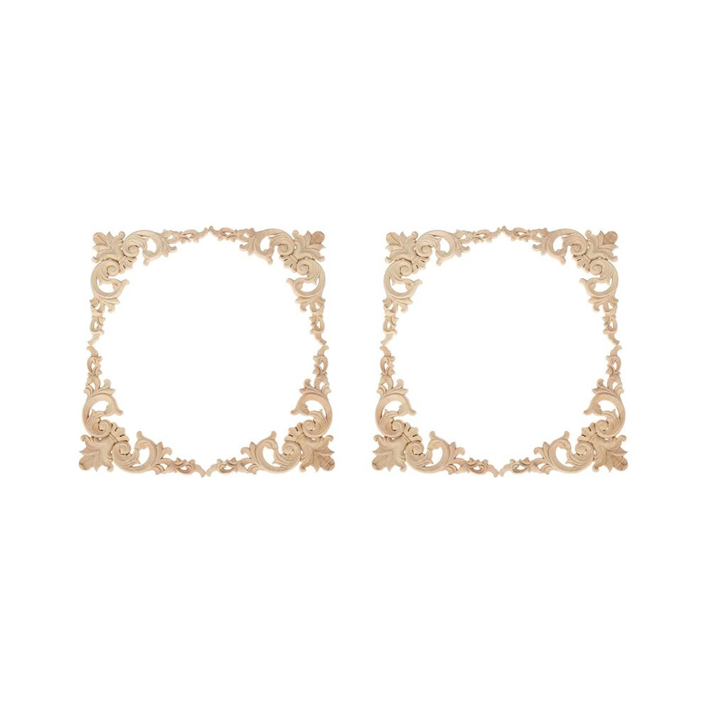 8Pcs Wood Carved Mouldings Corner Onlay Applique European Style Classic Furniture Home Decor 20X20cm 6031337417869