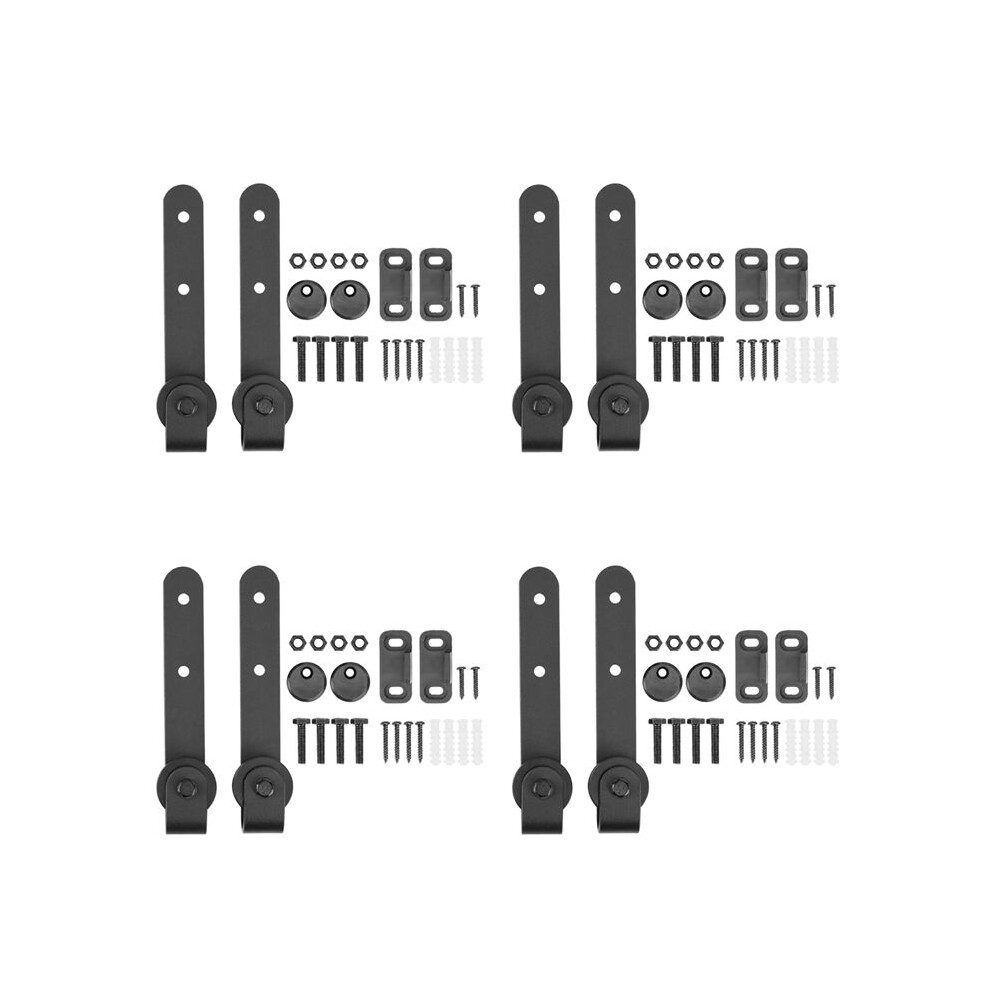 4X Cabinet Sliding Barn Door Hardware Kit Super Sliding Door Hardware Hardware Kit Top Mount Hanger Track Closet 6031612571996