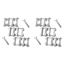 6 Pezzi Morsetto per Albero Un Doppia Antenna Viti Un Ganascia Un V da 5,5 Pollici, Supporto per Staffa per Kit di Montaggio da Palo Un Palo per
