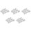 Furniture Cabinet Fastener Corner Braces Angle Brackets White 50Pcs 1