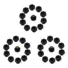 30PZ M6 Filettatura Interna Manopola Vite Manopola di Serraggio Un Stella Nel Plastica Nero M6 x 25