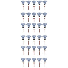 30PCS Ceramic Cabinet Knobs Vintage Drawers Handles for Kitchen Cupboard Drawer Bookcase Furniture Door (with Screws)