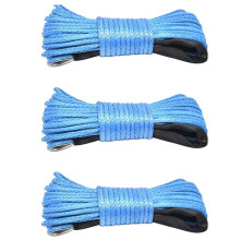 3X 7700Lbs Elektrisches Winden Seil Nylon Seil Hochfestes Faserseil 6mmx15M Auto Anhänger Seil Anhänger Gurt