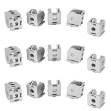 15Pcs Zinc Alloy Pivot Joint for Aluminum Extrusion Profile 2020 Series, Flexible Pivot Joint for 2020 Aluminum Profile