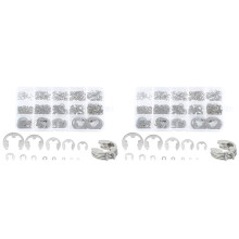 580 Pçs e Clipe Arruela Arruela Kit Sortimento Aço Inoxidável 1,2-15 mm Anel de RetençãO Externo Clipe para Polias Eixo