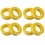8 Pcs 33mm x 19mm x 11mm Yellow White Iron Core Ferrite Rings Toroid 1