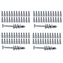 Cavilhas de Placa de Gesso de ÂNcora Autônoma de 160 Peças de Metal com Parafusos 4,5 x 35 mm para Placa de Gesso de Camada única e Dupla Camada