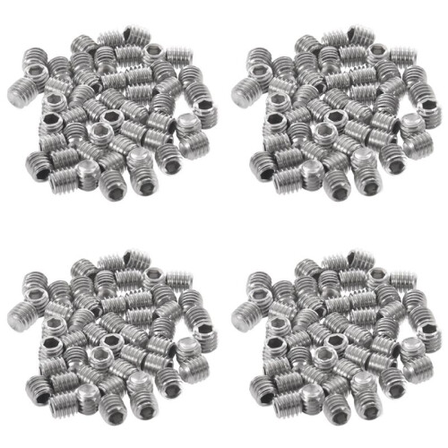 200Pcs M3X3mm Stainless Steel Hex Socket Set Cap Point Grub Screws Silver