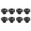 8X M10 10mm Dia Thread Black Plastic Star  Clamping Knob Grip 1
