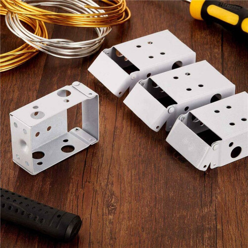8 Pieces Blind Brackets 2 Inch Low Profile Box Mounting Bracket for Headrail (White) 2