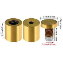 72 Pcs 3/4 Inch x 1Inch Stainless Steel Standoff Screws, Wall Sign Standoff Mounting Hardware Advertising Glass Standoff