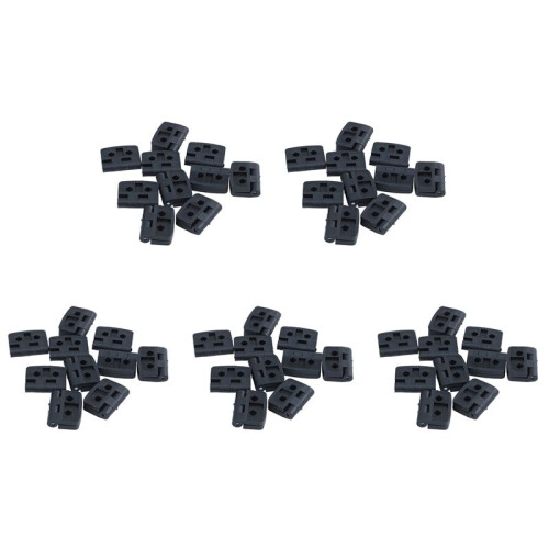 50Pcs Reinforced Black Plastic Door Hinges 40mm x 30mm