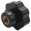 8X M10 10mm Dia Thread Black Plastic Star  Clamping Knob Grip 2