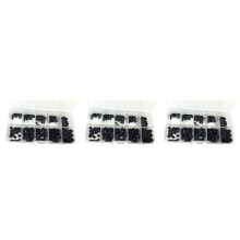 600PCS M3 M4 M5 M6 M8 Hex Socket Hex Grub Screw Set Assortment Kit(Black Alloy Steel)