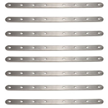 8X Staffa Angolare in Metallo A 8 Fori con Design Piatto E Dritto, 250 mm