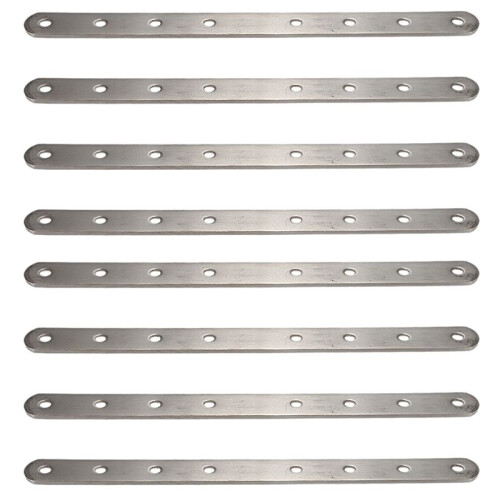 8X Metall 8 Löcher Flach Gerade Design Eckwinkel Winkel 250mm