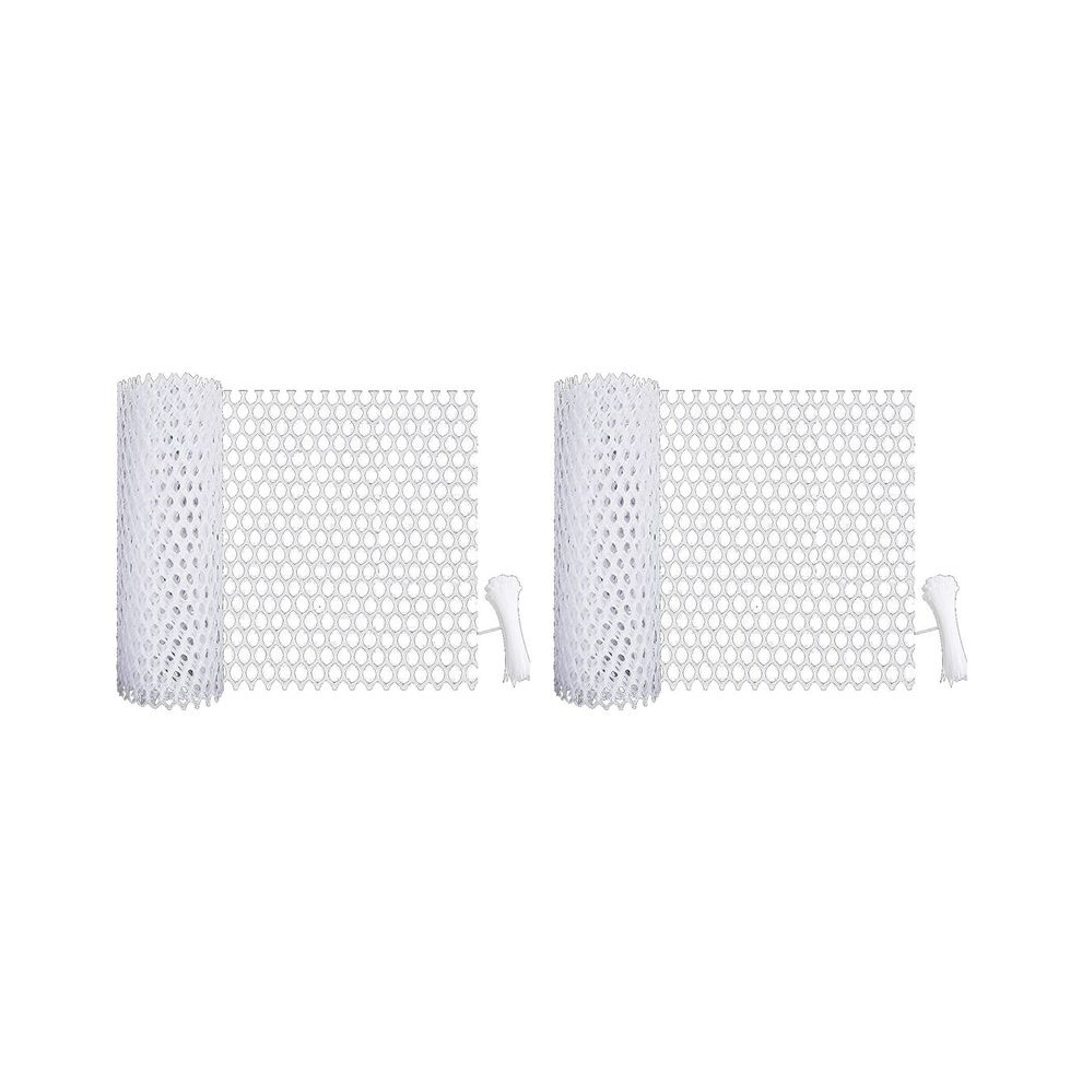 Exogio 2X Plastic Chicken Wire Fence Mesh,Fencing Wire For Gardening, Poultry Fencing, Chicken Wire Frame White
