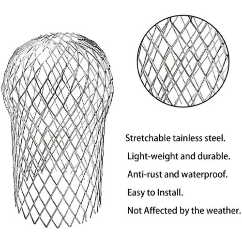 16 Pack Gutter Downspout Guards,Gutter Strainer Gutter Downspout Protectors for Preventing Blockage Leaves Debris 2