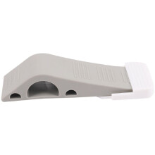 10 Pack Set Premium Heavy Duty Door Stop Rubber Wedge with Decorative Storage Holder-Perfect Doorstop(Gray)