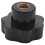 8X M10 10mm Dia Thread Black Plastic Star  Clamping Knob Grip 5