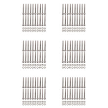 M2 x 120mm Long Hex Socket Knurled Cap Screws Bolts Nuts Set 120Pcs
