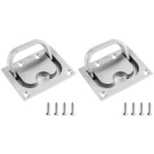 2X Stainless Steel Hatch Solid Boat Hatch Handles for Boat Deck Hatch Handles Ring Pulls Recessed Cover Handles
