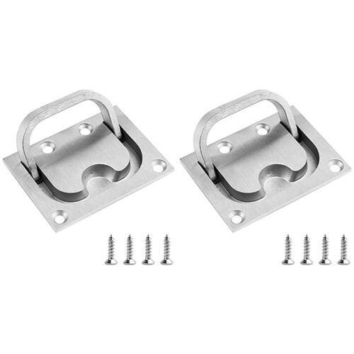 2X Stainless Steel Hatch  Solid Boat Hatch Handles for Boat Deck Hatch Handles Ring Pulls Recessed Cover Handles