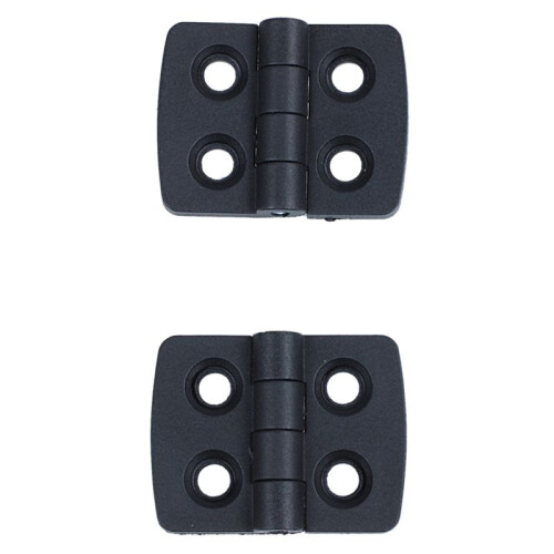 50 Pezzi Cerniere Rinforzate in Plastica Nera da 40 mm x 30 mm 1