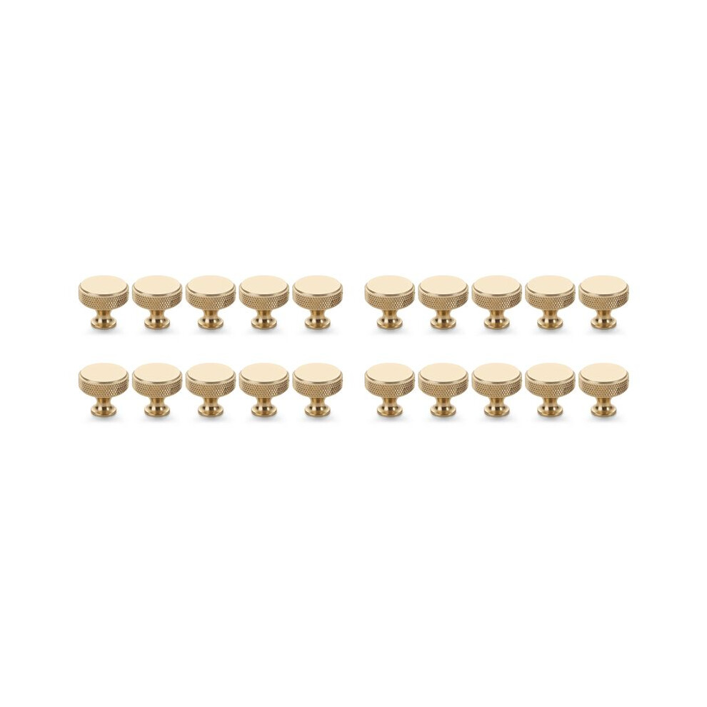 20 Pack Champagne Bronze Knurled Cabinet Knobs Round Kitchen Cabinet Pulls For Drawer Dresser, Cupboard And Wardrobe 6033358257462