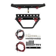 Robuster RC-Stoßfänger aus Metall mit LED-Beleuchtung, gefertigt aus Aluminiumlegierung, inklusive Seilwindenhalterung und Schäkeln, Ersatzteile,