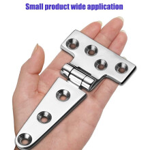 Marine Grade T Hinges, Boat Hinges, 6 Inch x 3 Inches, No Noise, Heavy Duty 316 Stainless Steel with Screws (4 PCS)
