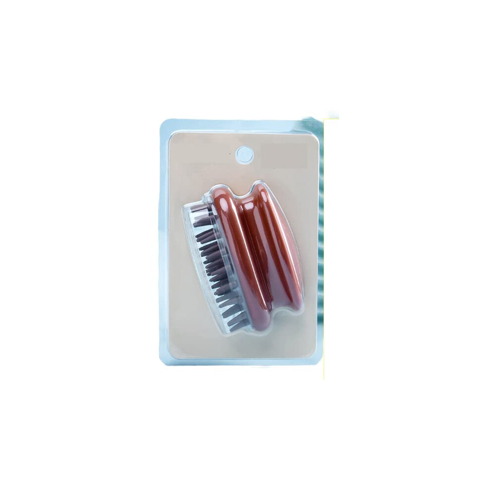 Brown Silicone Scalp Massager Shampoo Brush For Gentle Massage And Dandruff Removal