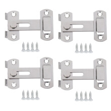 4X Hasp METAL Hasp Lock Sliding Door Lock for Window Cabinet Fitting