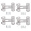 4X Hasp  METAL Hasp  Lock Sliding Door Lock for Window Cabinet Fitting 1