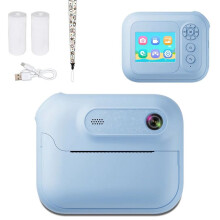 1080P HD Digital Instant Print Camera 1300mAh Kids Printer Camera with MP3 Player&5 Games for Girls Boys Birthday Gift B