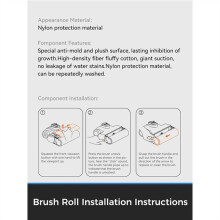 Roller Brush and Hepa Filter Replacement for Uwant D100 D100PRO V8 D5 Vacuum Cleaner Replacement Parts