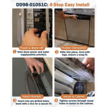 2pc DD98-01051C Dishwasher Installation Bracket Kit for Dishwasher Installation Bracket