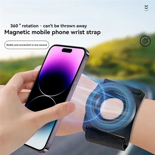 Strong Magnetic Suction Bracket Mount Mobile Phone Holder Wrist Strap Arm Dedicated 1