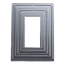 Matrizes de Corte de Metal com Bordas Retangulares, Modelos para Fazer Cartões e Scrapbooking para Cartões Comemorativos DIY, Estênceis para Relevo
