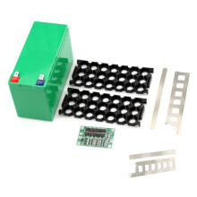 DIY 12V Lithium Battery Storage Box 3x7 18650 Battery Case Fixture Holder BMS 3S40A Lithium Batter Plastic Shell Green