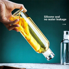 Botella de Agua Deportiva de Vidrio de 750 Ml con Cronómetro, Recipiente Portátil para Agua, Botella Sellada para Vino, Botella de Agua.