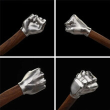 Stainless Steel Fist Shape Hammer Wood Handle for Home Outdoor Camping Hammer Decorative DIY Projects