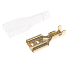 100set 6.3mm Female Spade Crimp Terminals Electrical Sleeve Wire Wrap Connector for 22-16AWG 0.5mm²-1.5mm²
