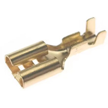 Conjunto de 100 Terminais de Crimpagem Fêmeas de 6,3 mm, Conector de Fio Elétrico para 22-16 AWG 0.5mm²-1.5mm²