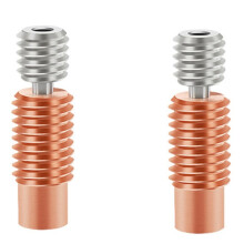 2Pcs Printer Nozzle Throat Heatbreak for E3D V6 Throat Heater Block for 1.75mm V6 Hotend Heater Block