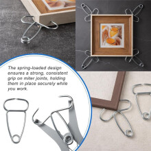 Miter Spring Clamps Kit 13 Miter Clamps with Spring Loaded Pliers for Woodworking Picture Frames Wood Trim Moldings
