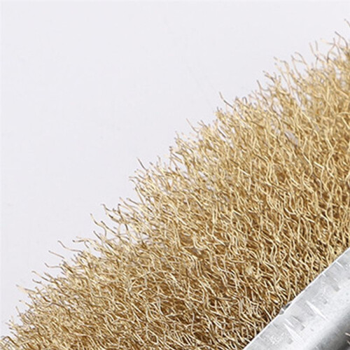 3PCS Multi-Function Tool Wire Brush Copper Plated Cleaning Brush Long Handle Kitchen Grill Special Plate Rust Removal A 2